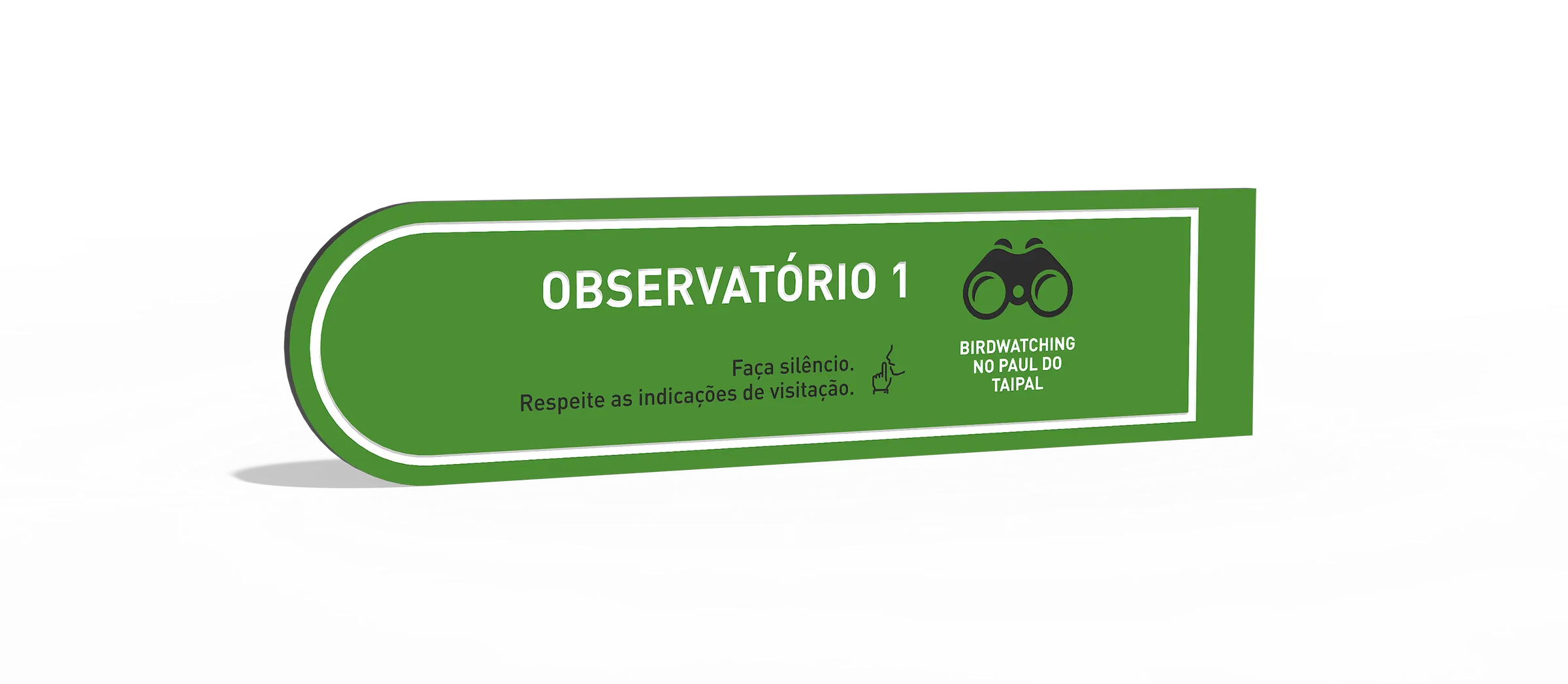 Round directional sign