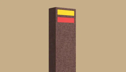 Baliza plástico reciclado percursos pedestres