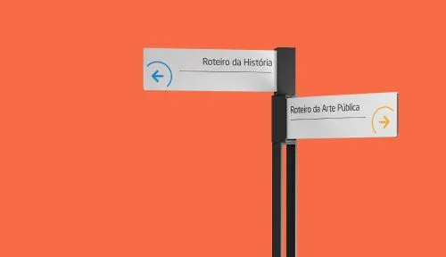 Placa direcional Frame