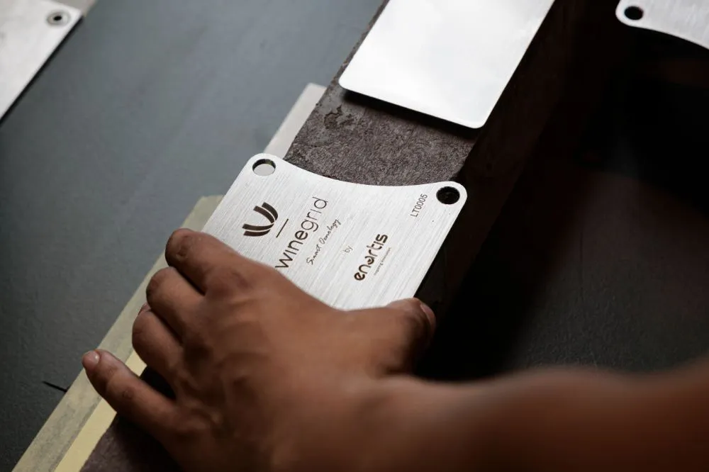 Detalhe de placa identificativa para projeto de Details