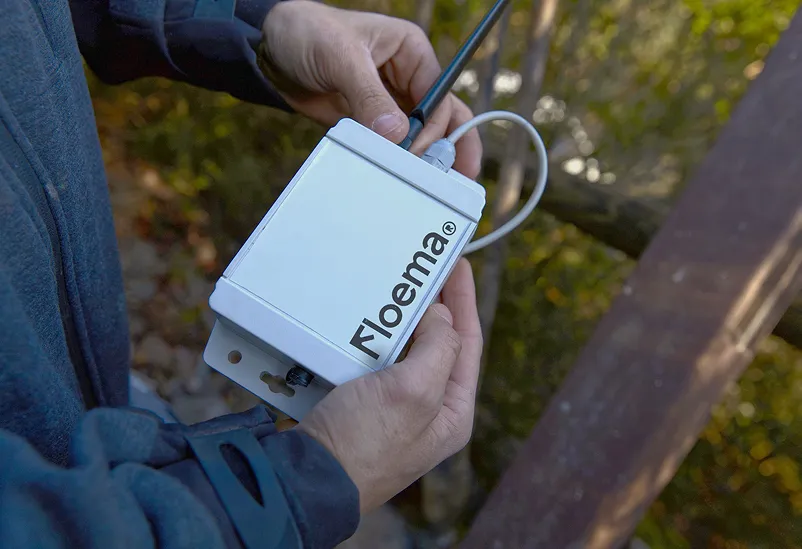 Detalhe de sistema interno de monitorização do contador BASIC Floema.