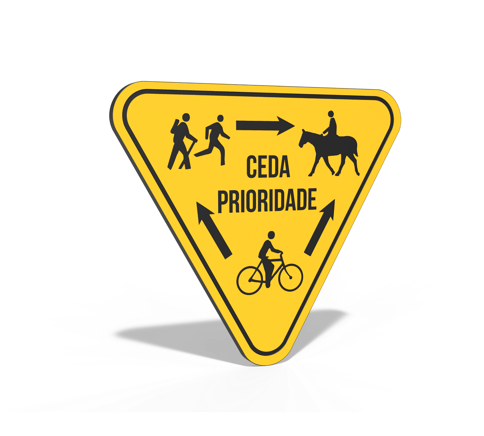 Placa cedência de prioridade Cyclin' Portugal