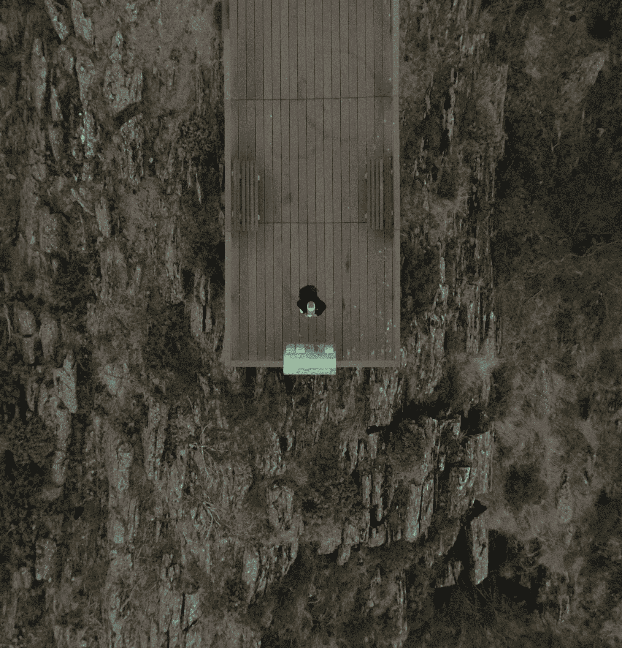 Top view of the Floema® recycled plastic viewing platform